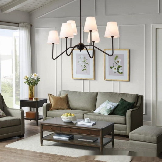 Industrial Multi-Head Metal Chandelier